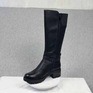 GC Shoes Jonah Black Tall Knee High Lug Sole Block Heel Boots Womens Size 8